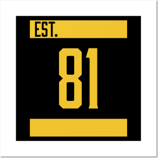 Est 81 Yellow Posters and Art